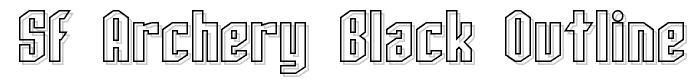 SF Archery Black Outline font